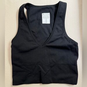 Athleta Aurora Ribbed Seamless Top XS Black (never worn)